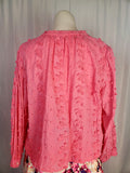 Seen Worn Kept Anthropologie Size 16W Pink Eyelet Shirt