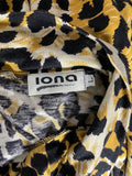 Vintage Iona Size 16 Orange & Black Animal Print Jacket
