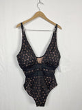 Swimsuits for All Size 18 Black & Beige Lace Swimsuit NWT