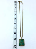 Green & Gold Seashell Pendant Necklace