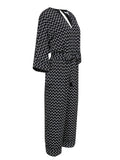 Joie Size XL (16) Black & White Geometric Jumpsuit