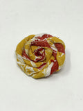 Yellow & Red Floral Retro Brooch