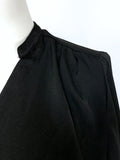 eloquii Size 16 Black Sateen Faux Wrap Shirt NWT
