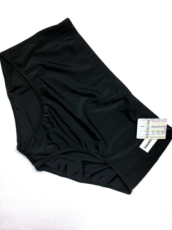 24th & Ocean Size 22W Black Swimsuit NWT