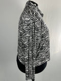Oge Ajibe Size 5XL (26) Black & White Zebra Mockneck Shirt
