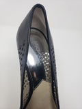 Michael Kors Size 8.5 Black Perforated Dots Heels