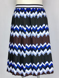 eloquii Size 18W Black & Blue Chevron Stripe Skirt