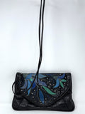Vintage Seven Handbags by Dimitri Blue & Black Leather Purse