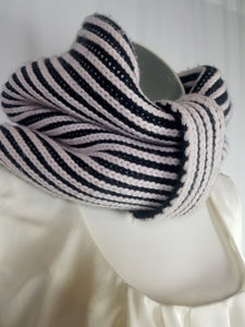 Kate Spade Black & Pink Knit Infinity Scarf