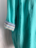 Maggie Barnes Size 3X Turquoise Shirt Jacket NWT