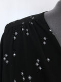 Studio B Size 3X Black & White Faux Wrap Square Dots Dress