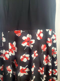 Wayward Fancies by eShakti Size 5X Black & Red Floral Dress