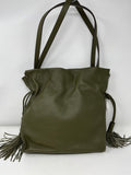 Melrose and Market Olive Leather Satchel NWT