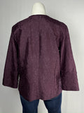 Eileen Fisher Size XL Burgundy Crinkle Jacket