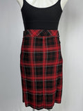 Torrid Size 4X (26) Black & Red Plaid Skirt