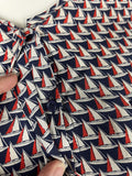 Joie Size L (14)  Red, White & Blue Sailboats Shirt
