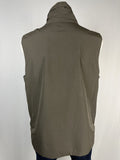 Lafayette 148 NY Size XL (16) Olive & Gray Crinkle Vest