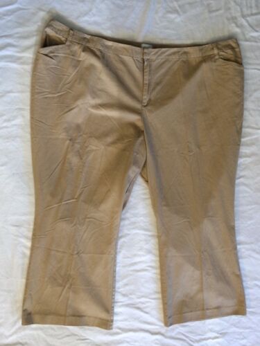 Only Necessities Size 38 Beige Solid Cotton Twill Pants