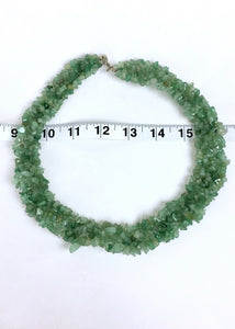 Vintage Sage Green Jade Chunky Stone Bib Statement Necklace