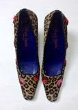 Ernesto Esposito Size 7.5/8 (38) Brown & Tan  Cheetah Floral Pumps