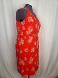 Lucky Brand Size 2X Red Floral Dress