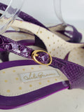 Lulu Guiness Size 9 (40) Purple Slingback Pumps NWOB