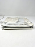 Vintage Carlos Falchi Cream & Gray Snakeskin Purse