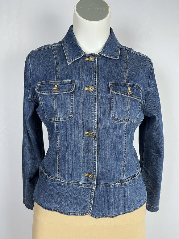Vintage Erika Size PL (14) Peplum Denim Jacket