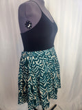 6th & LN Size 26/28 Teal & Beige Layered Skirt NWT