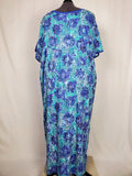 Dreams & Co. Size 5X (38/40) Blue & Aqua Speckled Nightgown