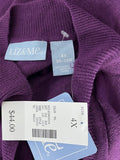 Liz & Me Size 4X (30/32) Magenta Purple Sweater NWT