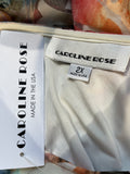 Caroline Rose Size 2X (22) Cream Poncho Shirt Combo NWT