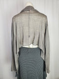 bryn Walker Size L Gray Knit Cardigan Sweater