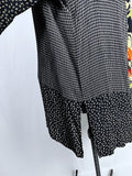 Vintage Carole Little Size 20W Black Floral & Swirls Blouse NWT