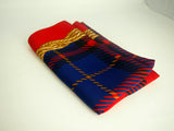 Vintage Tie Rack Red & Blue Plaid Scarf