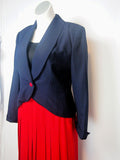 Vintage Size 14 Navy & Red Blazer Jacket