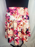 Lane Bryant Size 28 Blush & Purple Floral Skirt NWT