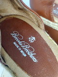 Brooks Brothers Size 9 Brown Espadrille Wedges NWOB