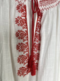 J. Crew Size XL (16) White & Red Embroidered Romper