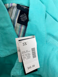 Maggie Barnes Size 3X Turquoise Shirt Jacket NWT