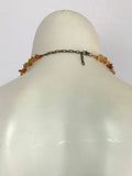 Beige & Orange Semi-Precious Stone Necklace
