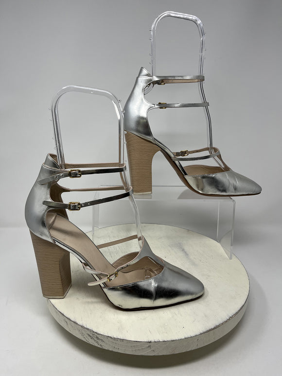Chloé Size 9.5 (40) Silver Metallic Heels