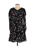 Tanya Taylor Size 22 Black & Red Ditsy Floral Mini Dress