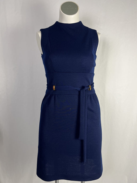 Vintage Gene Stanley Size 14 Navy Blue Dress
