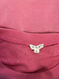 POL Size L (20) Hot Pink Rhinestone Sweatshirt