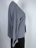 Beyond Threads Size 1X (18) Gray Zig Zag Sweater Jacket
